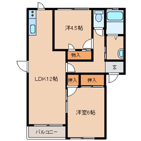 サニーフラットＭの物件間取画像